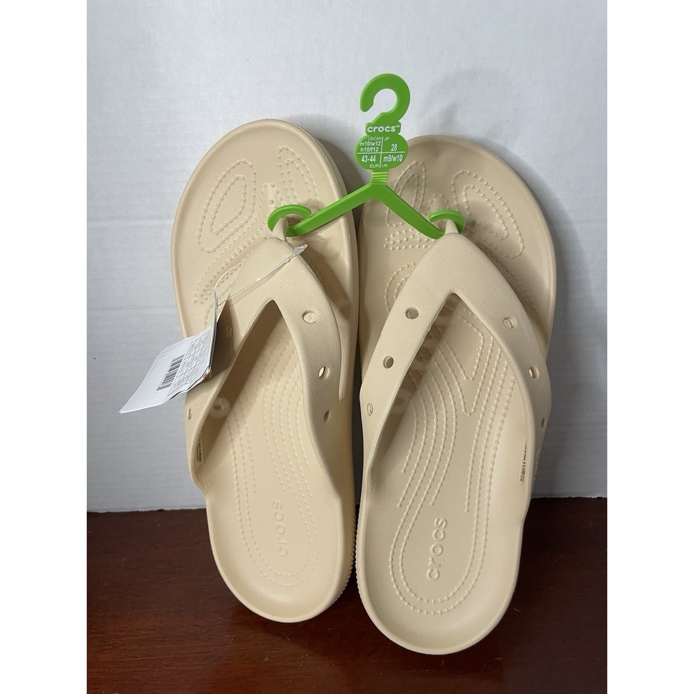 Crocs Classic Flip Flop V2 Sandals Mens 10/Women's 12 Tan Color New